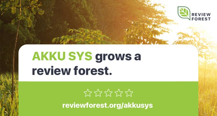 AKKU SYS grows a review forest